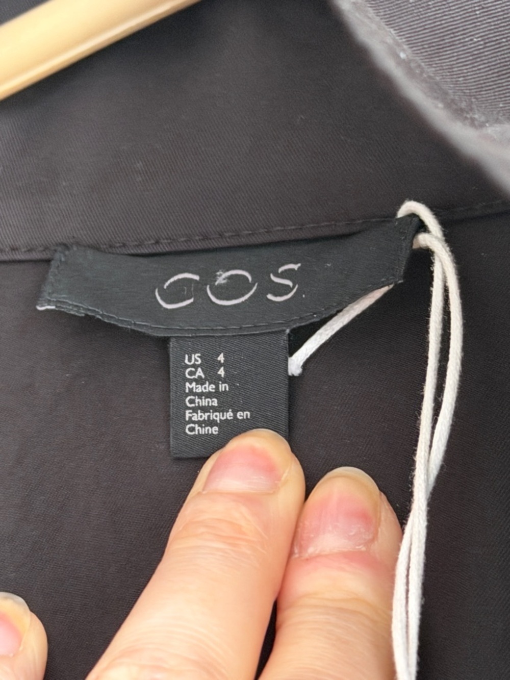 COS Black High-Collar Button-Front Dress - Picture 5 of 6
